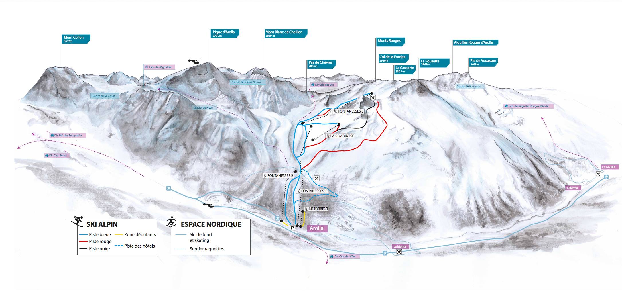 Arolla ski map, ©Wasabidesign 2013